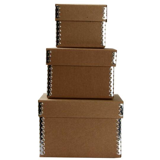 JAM Paper Natural Kraft Nesting Box Set